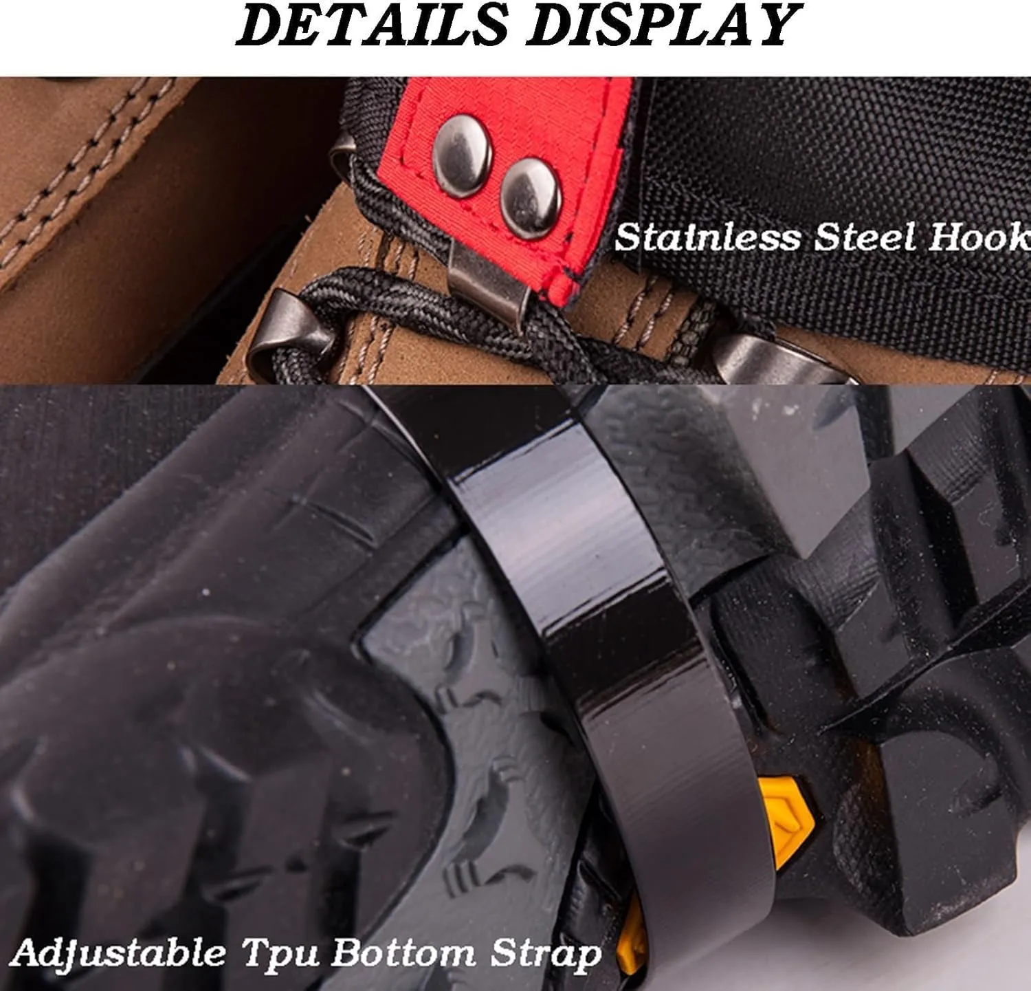 Leg Gaiters,3tiers Cloth High Leg Cover,Waterproof Hiking Gaiters,Adjustable Lower Legs Guards,for Outdoor Sports and Outdoor Work