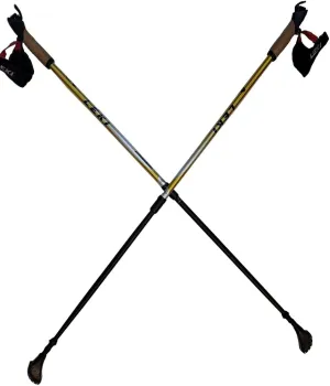LEKI Nordic Walking Trainer Trekking Pole Grip Gold 105cm-135cm