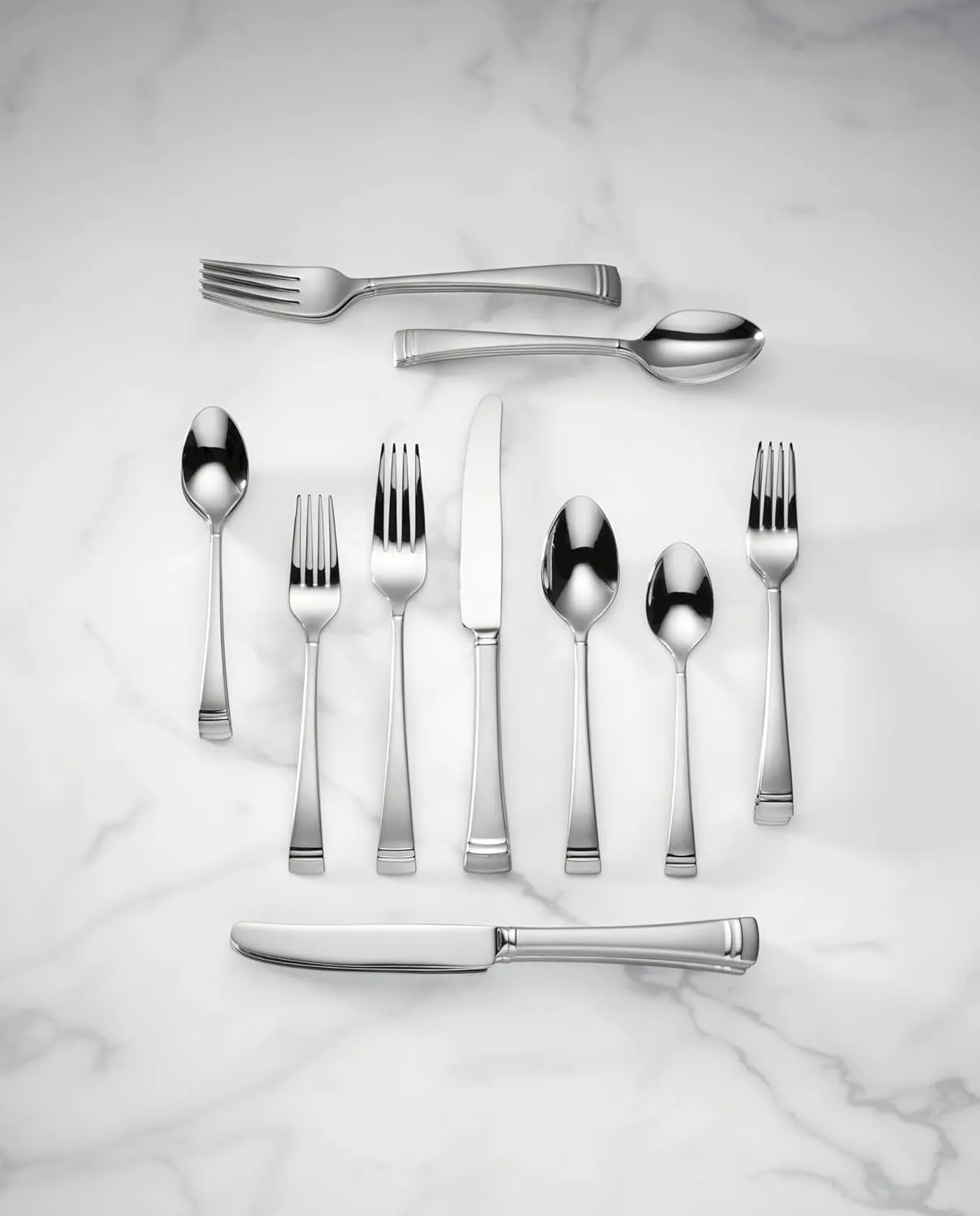 Lenox 828373 Federal Platinum Frosted 20Pc Flatware Set