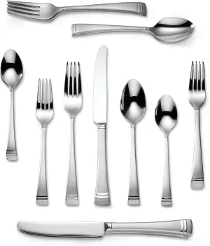 Lenox 828373 Federal Platinum Frosted 20Pc Flatware Set
