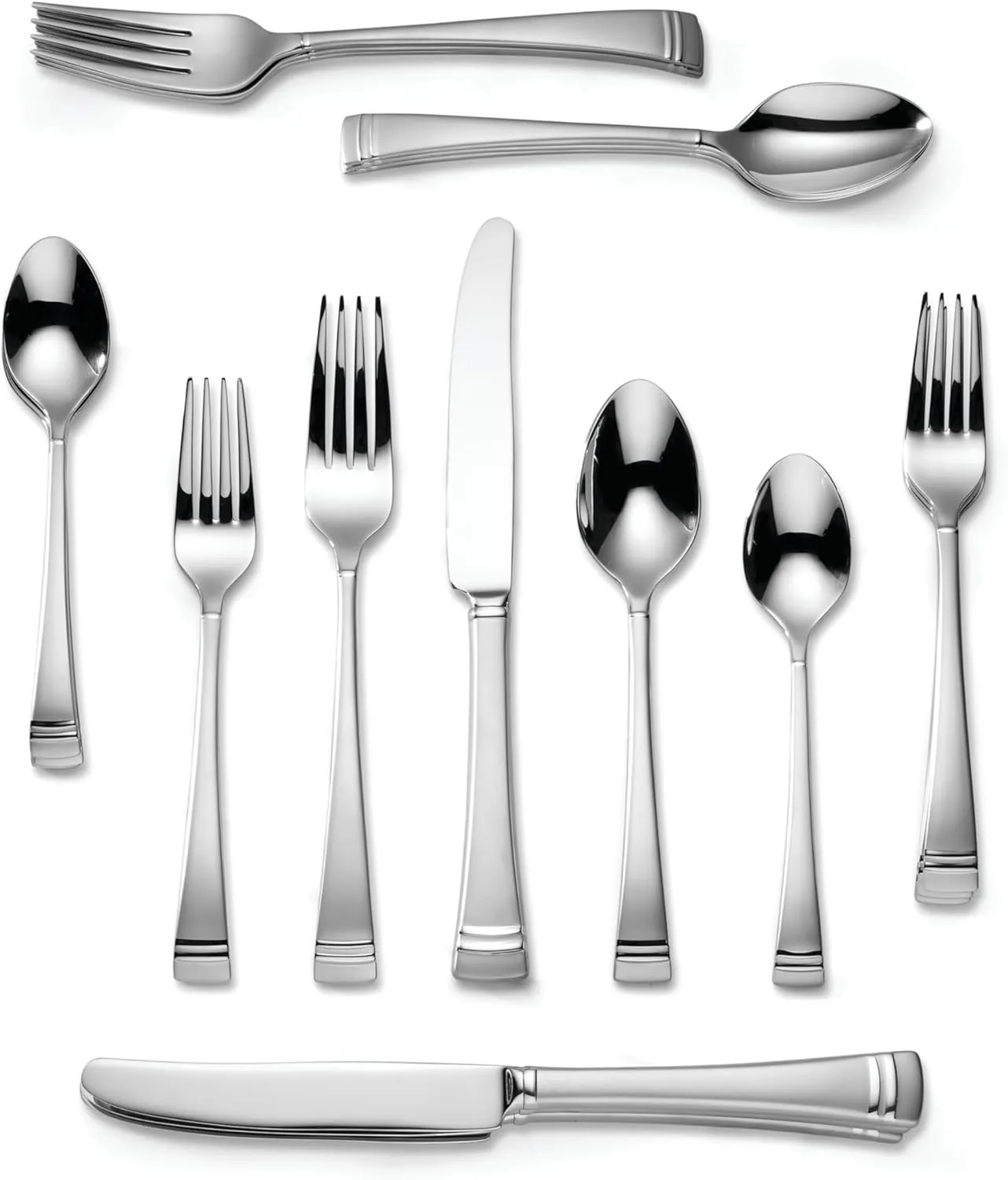 Lenox 828373 Federal Platinum Frosted 20Pc Flatware Set