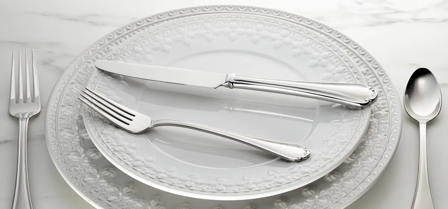 Lenox Chelse Muse 65-Piece Flatware Set, 9.60 LB, Metallic