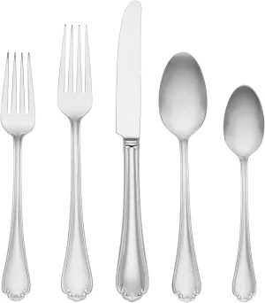 Lenox Chelse Muse 65-Piece Flatware Set, 9.60 LB, Metallic