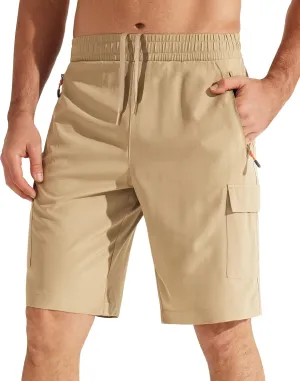Libin Men's Hiking Cargo Shorts Lightweight Quick Dry Athletic Casual Shorts for Golf Outdoor Active Zipper Pockets