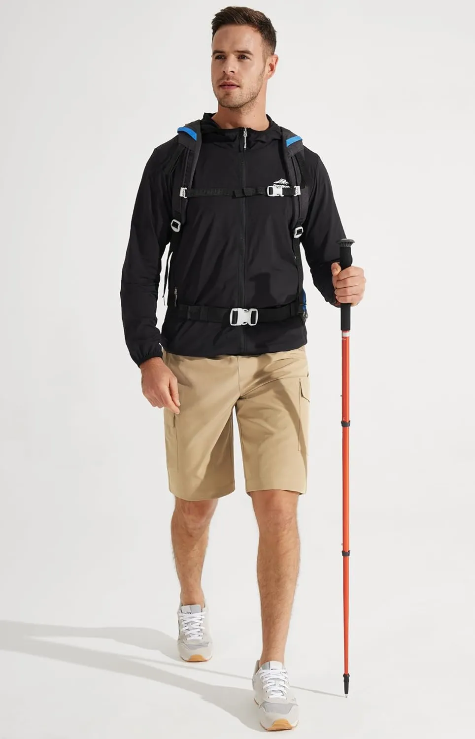 Libin Men's Hiking Cargo Shorts Lightweight Quick Dry Athletic Casual Shorts for Golf Outdoor Active Zipper Pockets