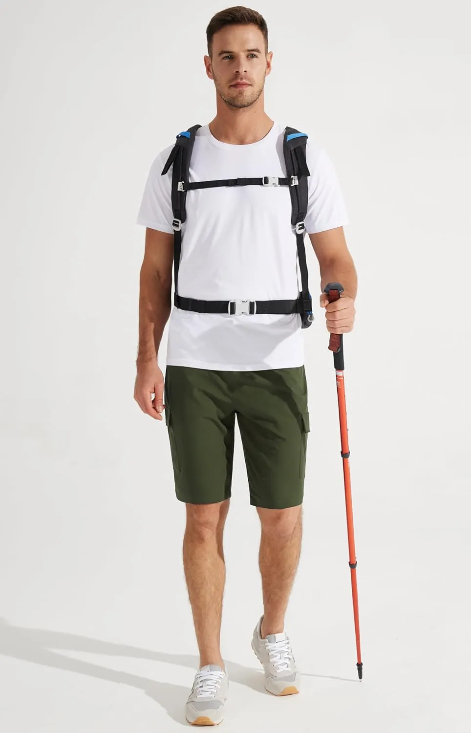 Libin Men's Hiking Cargo Shorts Lightweight Quick Dry Athletic Casual Shorts for Golf Outdoor Active Zipper Pockets