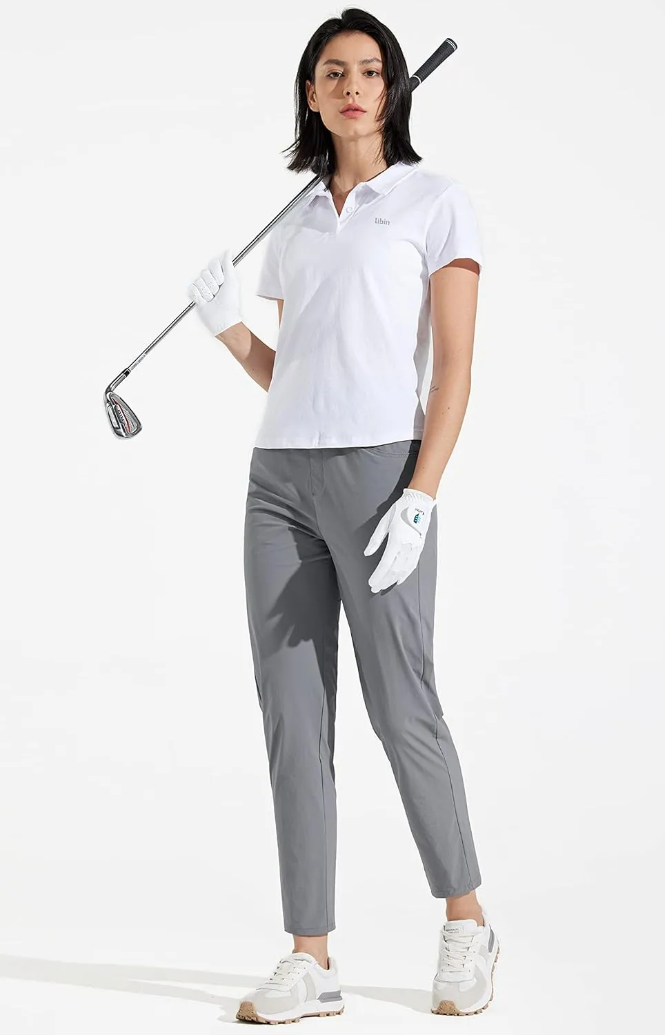 Libin Women’s Golf Pants Quick Dry Hiking Pants Lightweight Work Ankle Dress Pants for Women Business Casual Travel