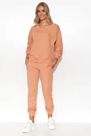 Lightweight Apricot Sweatshirt Set