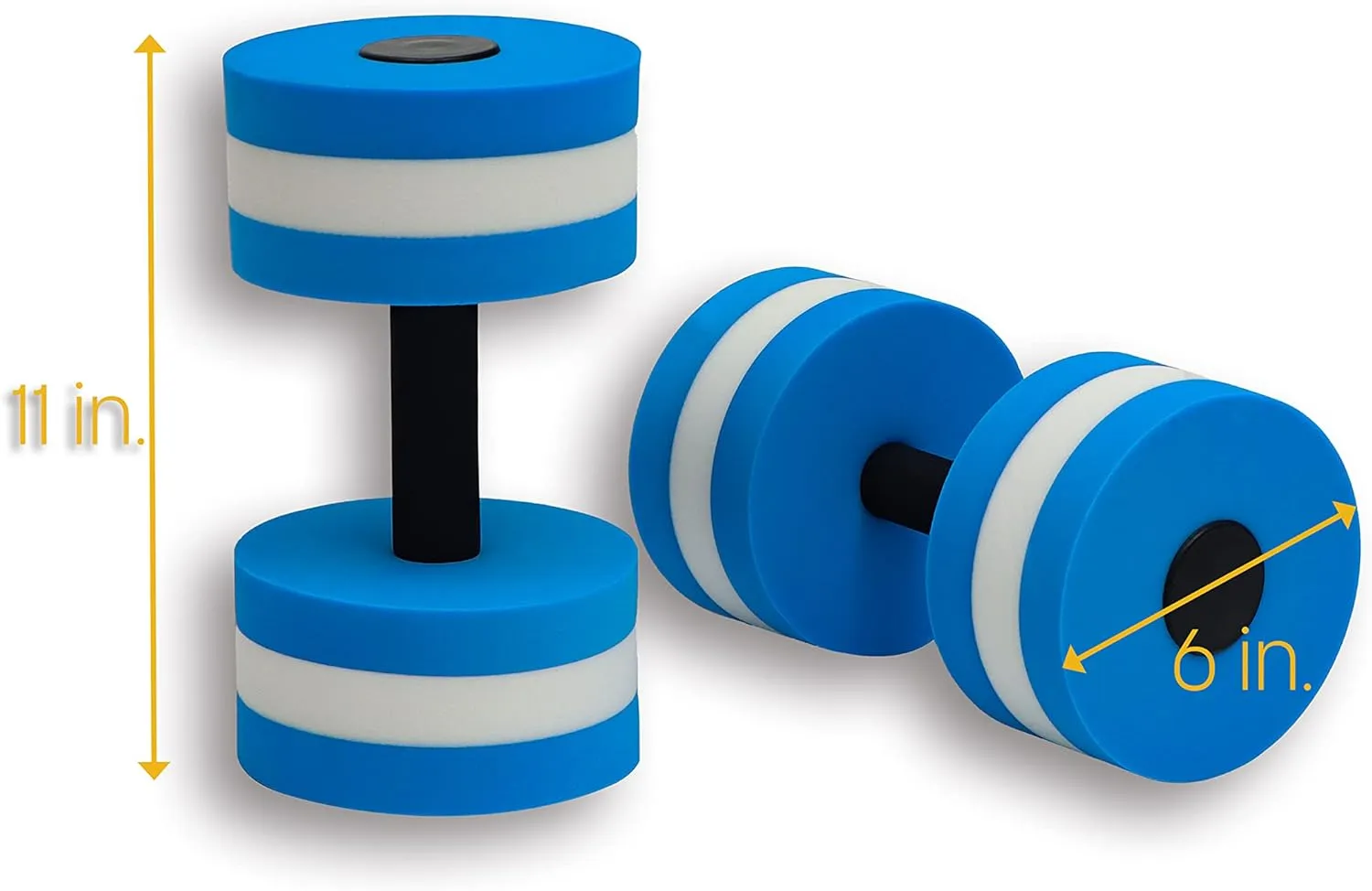 Lightweight Aquatic Exercise Dumbells - Set of 2 Foam - for Water Aerobics - By Trademark Innovations