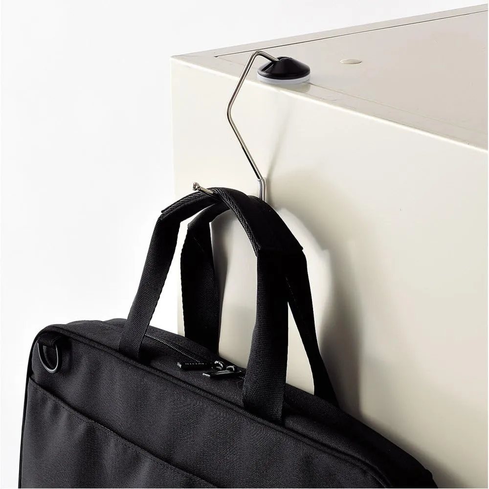 LIHIT LAB Lightweight Purse Hanger for Table, Bag Hanger, Purse Holder, Desk Hook for Gym, Restaurant, Office, Holds up to 11 pounds, 4" x 2'', Beige (A7595-16)