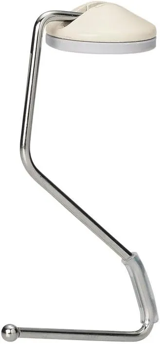 LIHIT LAB Lightweight Purse Hanger for Table, Bag Hanger, Purse Holder, Desk Hook for Gym, Restaurant, Office, Holds up to 11 pounds, 4" x 2'', Beige (A7595-16)