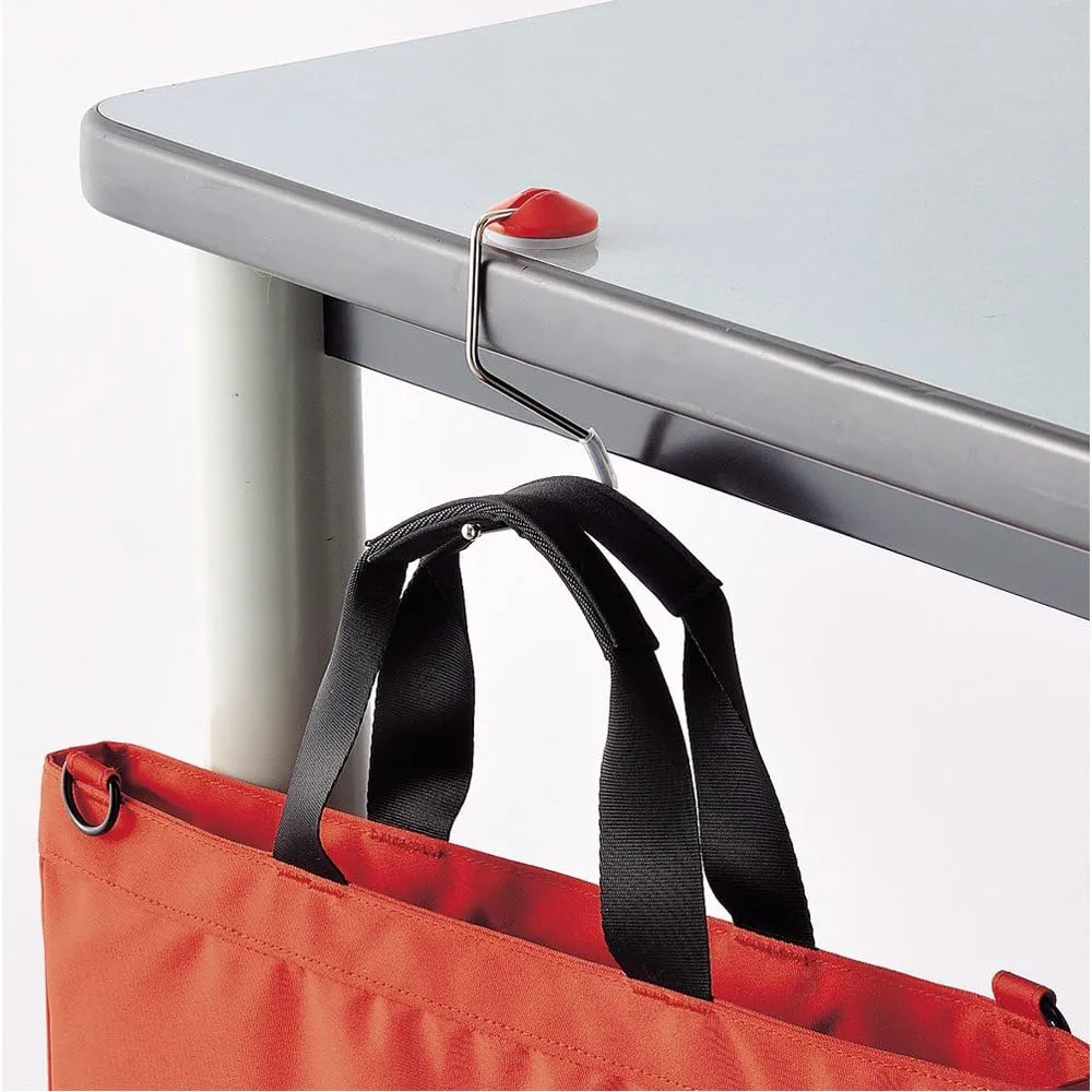 LIHIT LAB Lightweight Purse Hanger for Table, Bag Hanger, Purse Holder, Desk Hook for Gym, Restaurant, Office, Holds up to 11 pounds, 4" x 2'', Beige (A7595-16)