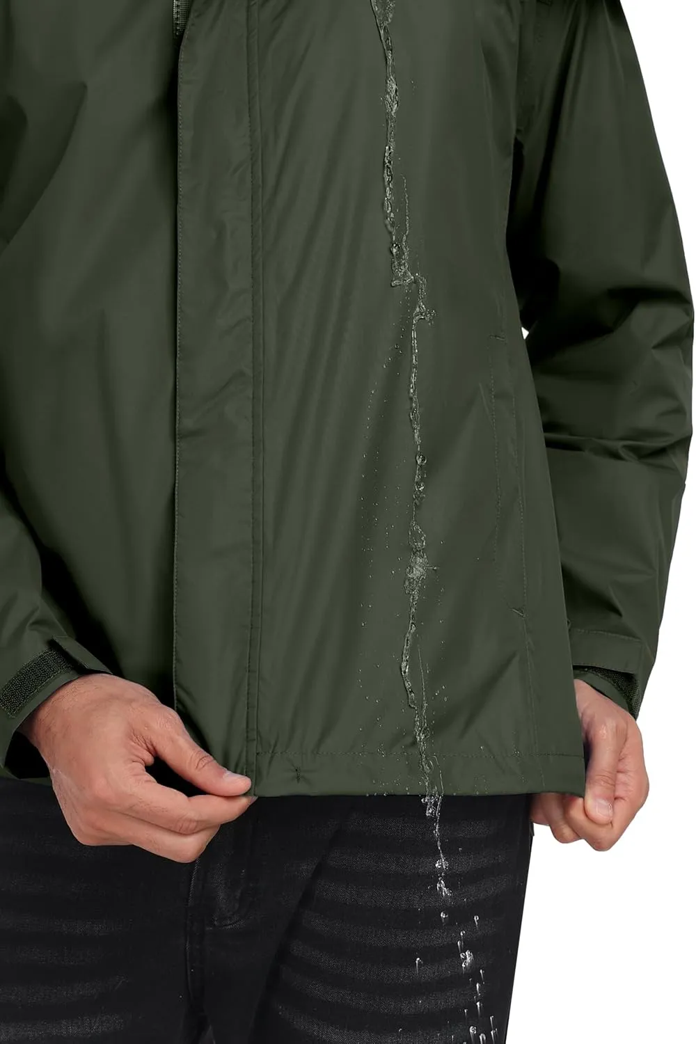 Little Donkey Andy Men's High-performance Waterproof Rain Jacket Ultra Lightweight Rain Shell for Hiking,Golf,Travel