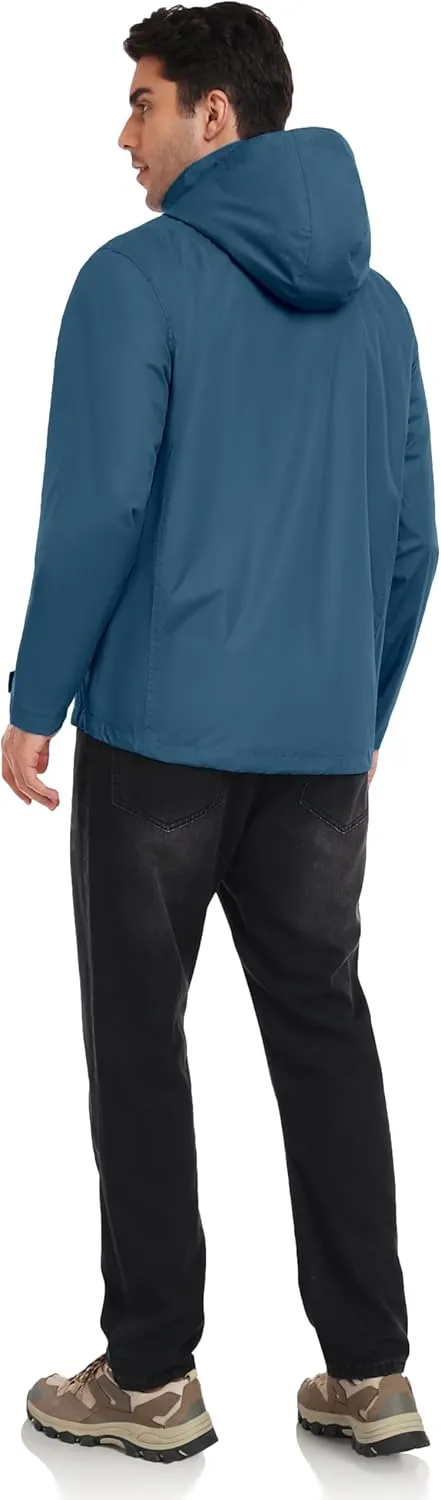Little Donkey Andy Men's High-performance Waterproof Rain Jacket Ultra Lightweight Rain Shell for Hiking,Golf,Travel