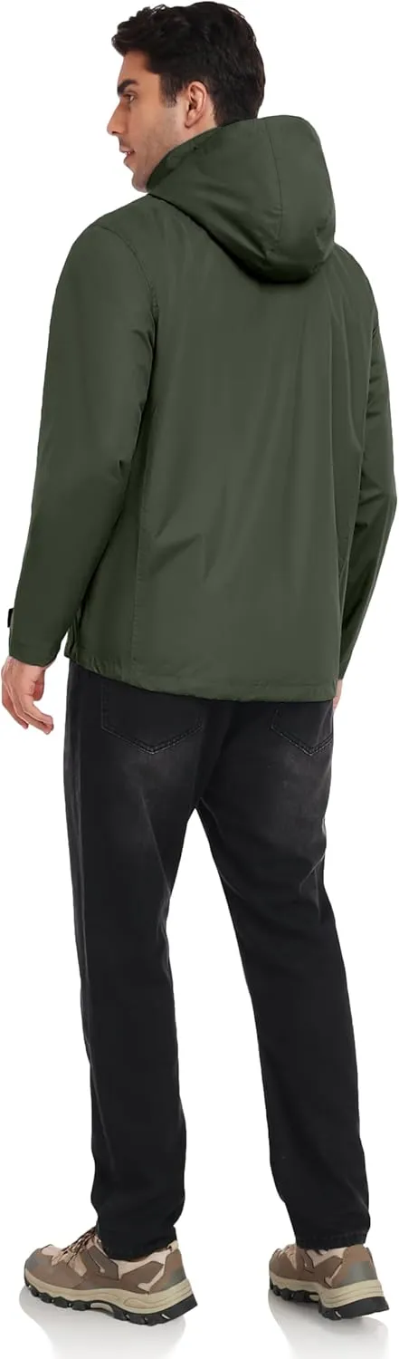 Little Donkey Andy Men's High-performance Waterproof Rain Jacket Ultra Lightweight Rain Shell for Hiking,Golf,Travel