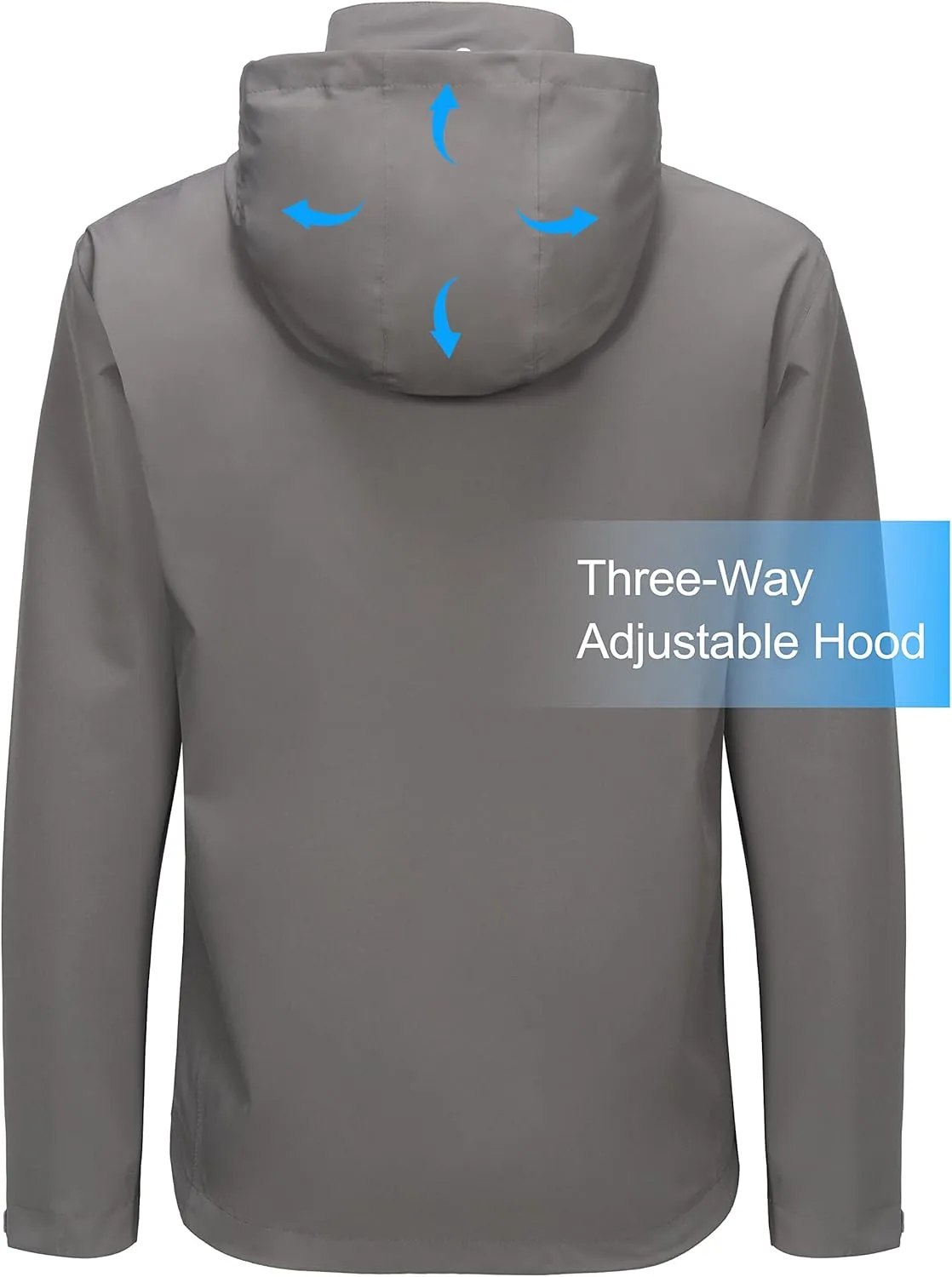 Little Donkey Andy Men's Waterproof Rain Jacket, Lightweight Rain Coat, Raincoat with Hood for Golf Hiking