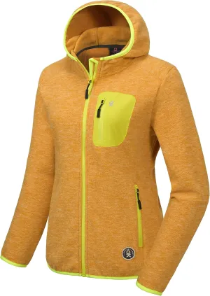 Little Donkey Andy Women's Lightweight Warm Polar Fleece Running Jacket Hooded Full-Zip Thermal Coat Hiking Travel Casual