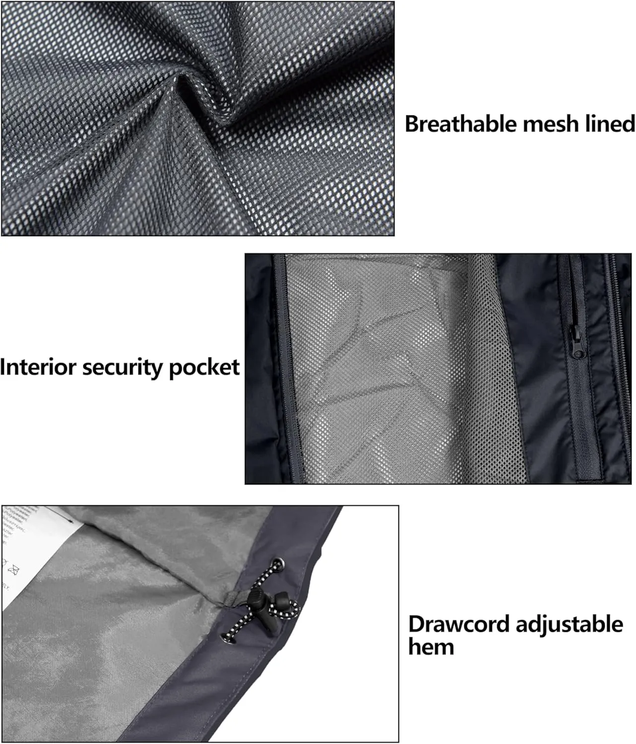 Little Donkey Andy Women’s Waterproof Rain Jacket Lightweight Outdoor Windbreaker Rain Coat Shell for Hiking, Travel