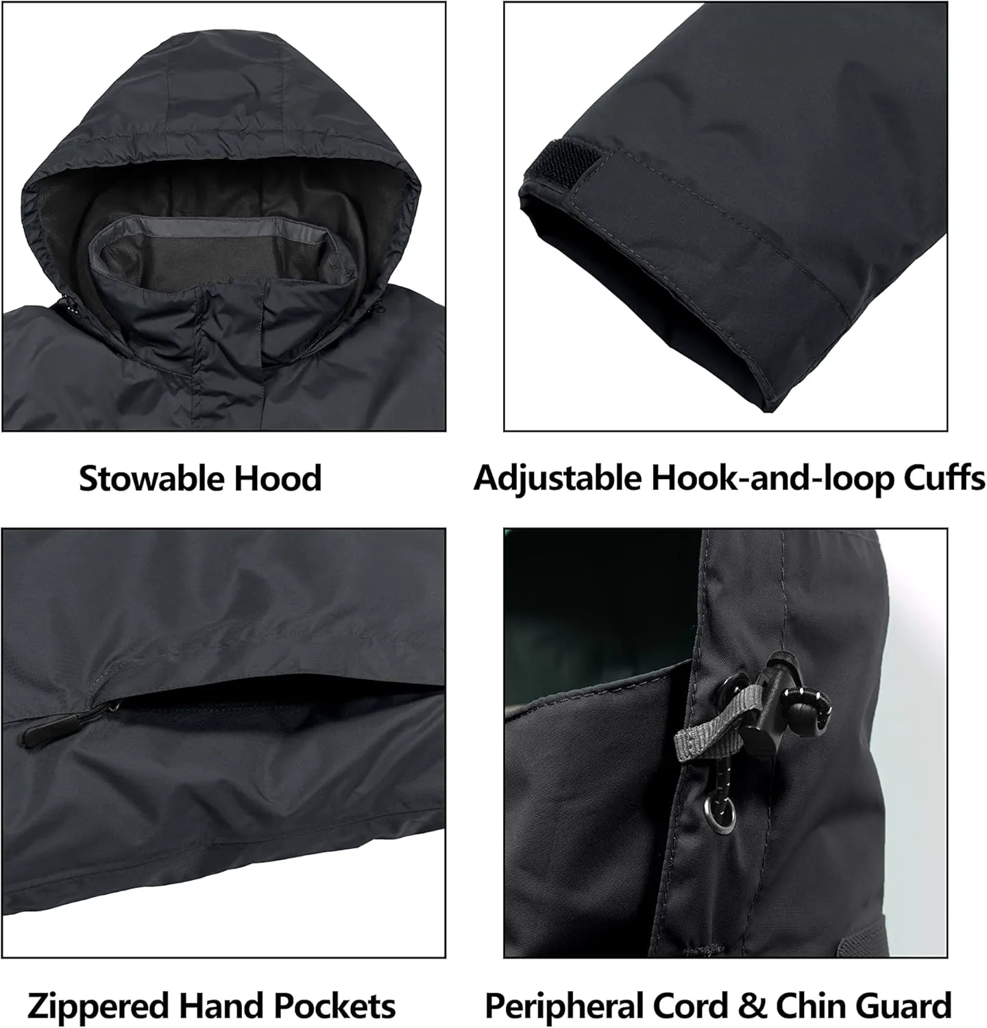 Little Donkey Andy Women’s Waterproof Rain Jacket Lightweight Outdoor Windbreaker Rain Coat Shell for Hiking, Travel