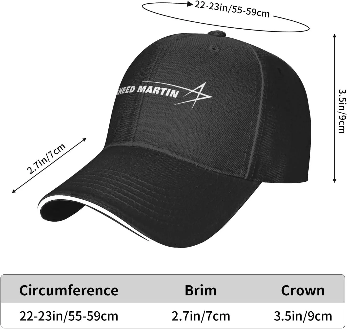 Lockheed Martin Sandwich Cap Unisex Classic Baseball Capunisex Adjustable Casquette Dad Hat