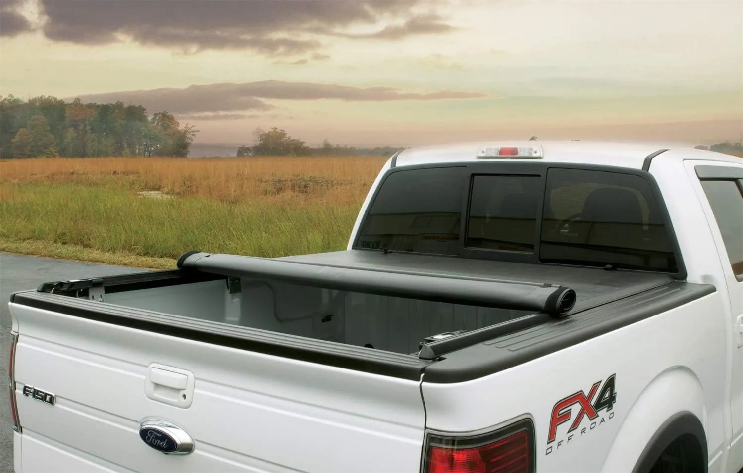 Lund Genesis Roll Up Soft Roll Up Truck Bed Tonneau Cover | 960294 | Fits 2019 - 2023 Chevy/GMC Silverado/Sierra, works w/ MultiPro/Flex tailgate 8' 2" Bed (98.2")