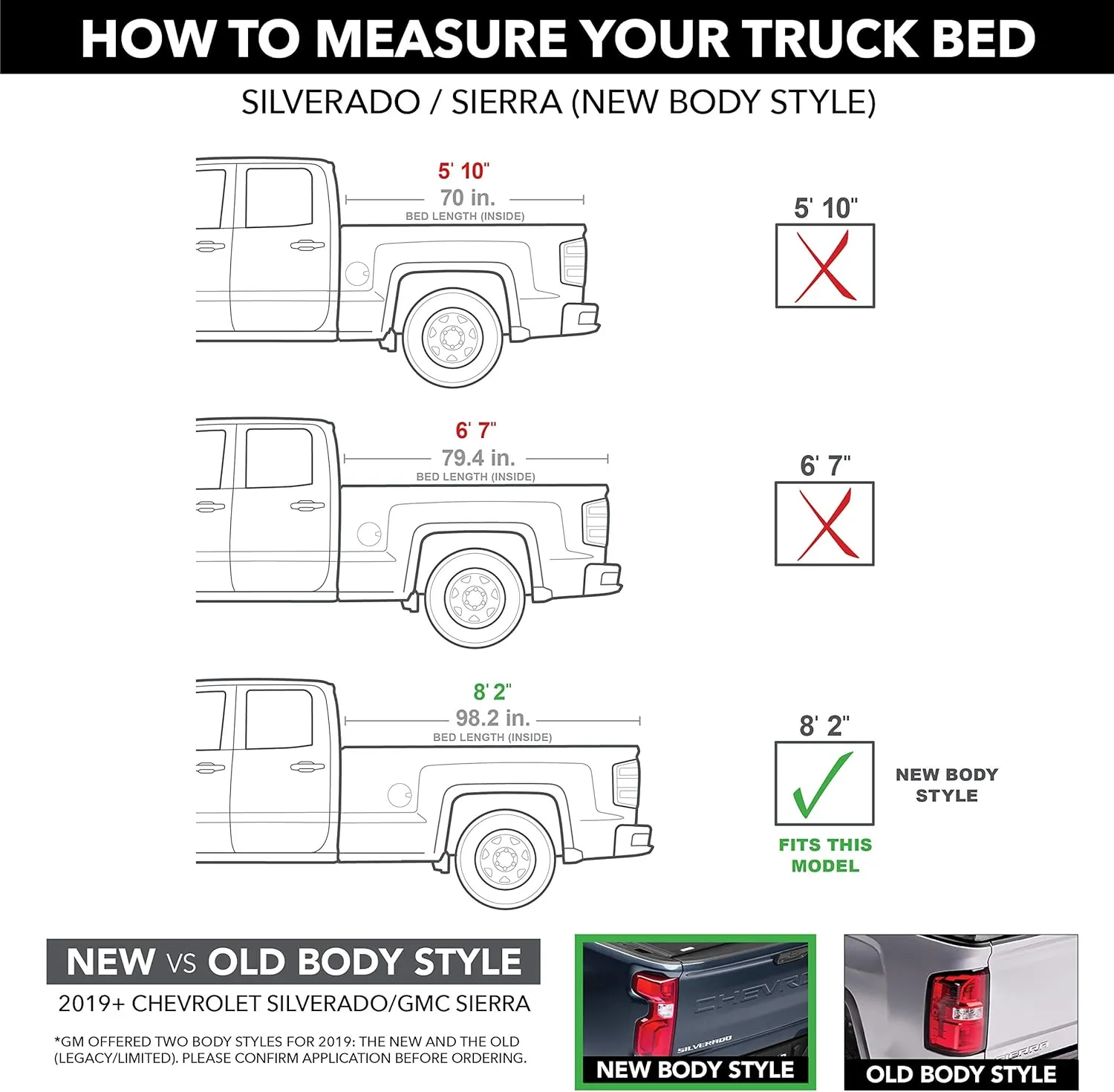 Lund Genesis Roll Up Soft Roll Up Truck Bed Tonneau Cover | 960294 | Fits 2019 - 2023 Chevy/GMC Silverado/Sierra, works w/ MultiPro/Flex tailgate 8' 2" Bed (98.2")