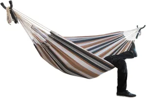 LUOOV Brazilian Double Hammock - Two Person Bed for Backyard, Porch, Outdoor and Indoor Use - Soft Woven Cotton Fabric
