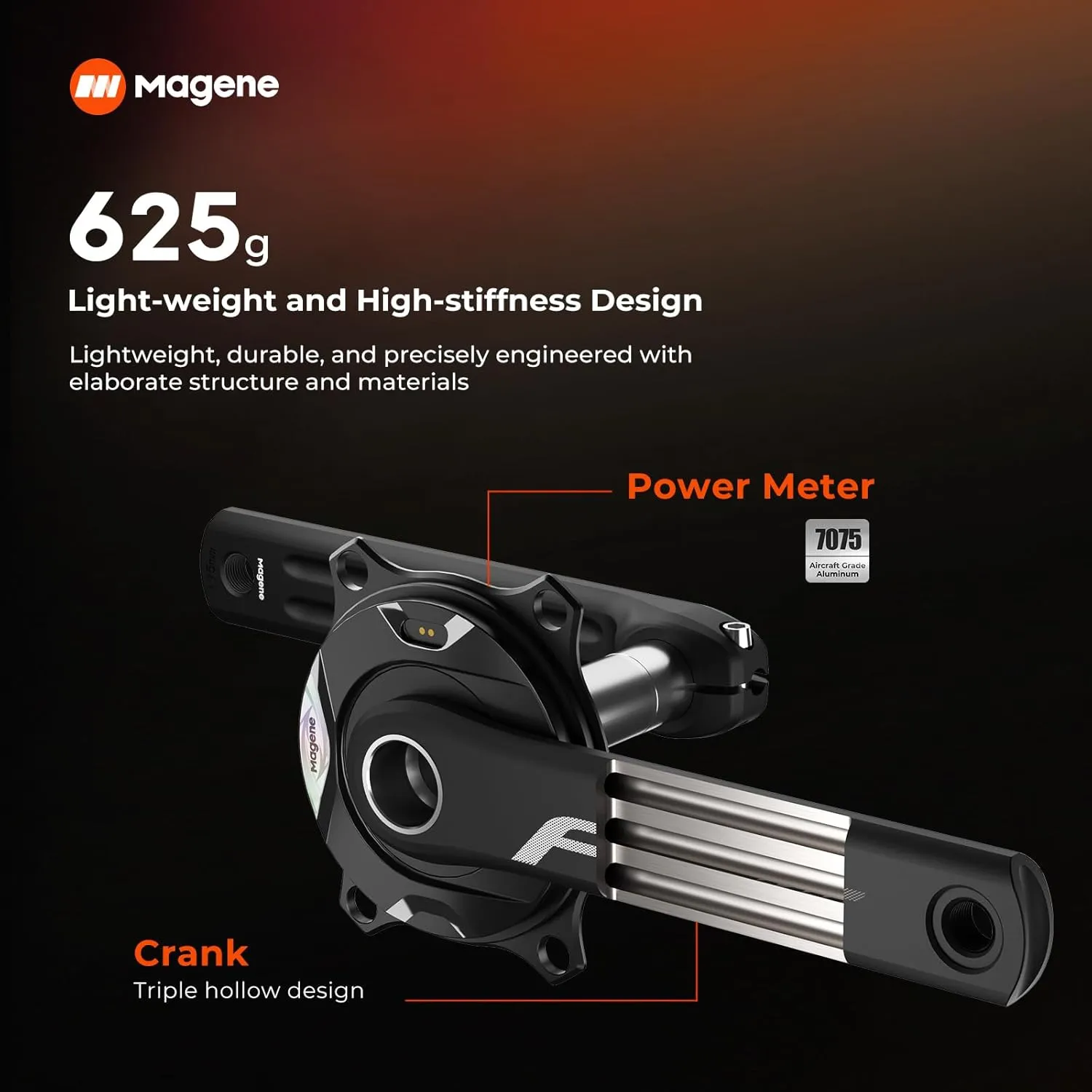 Magene PES P505/P515 Power Meter Crankset - ±1% Accuracy, 625g Lightweight, 240H Battery, 110BCD, ANT /Bluetooth, IPX7 Waterproof for Cycling