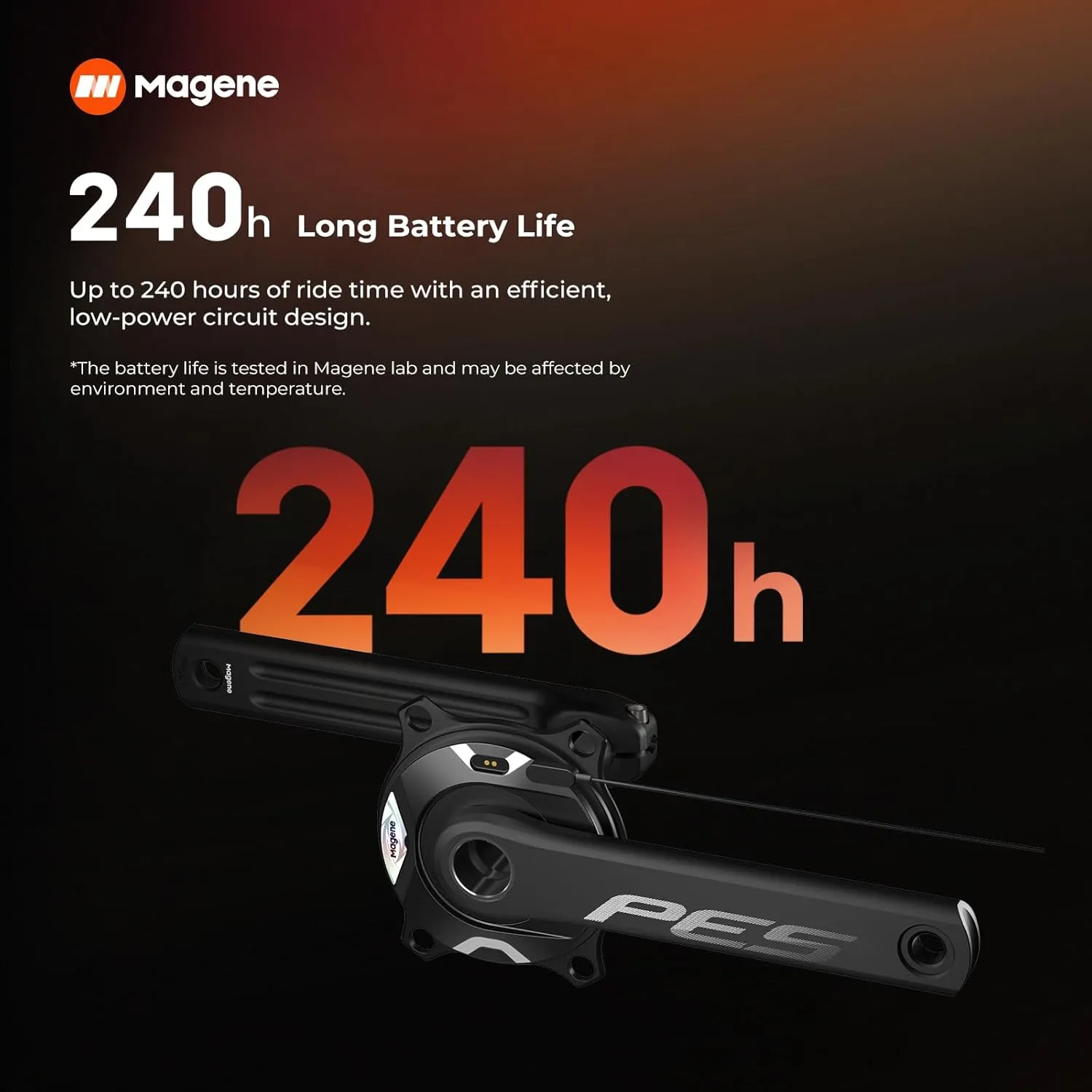 Magene PES P505/P515 Power Meter Crankset - ±1% Accuracy, 625g Lightweight, 240H Battery, 110BCD, ANT /Bluetooth, IPX7 Waterproof for Cycling