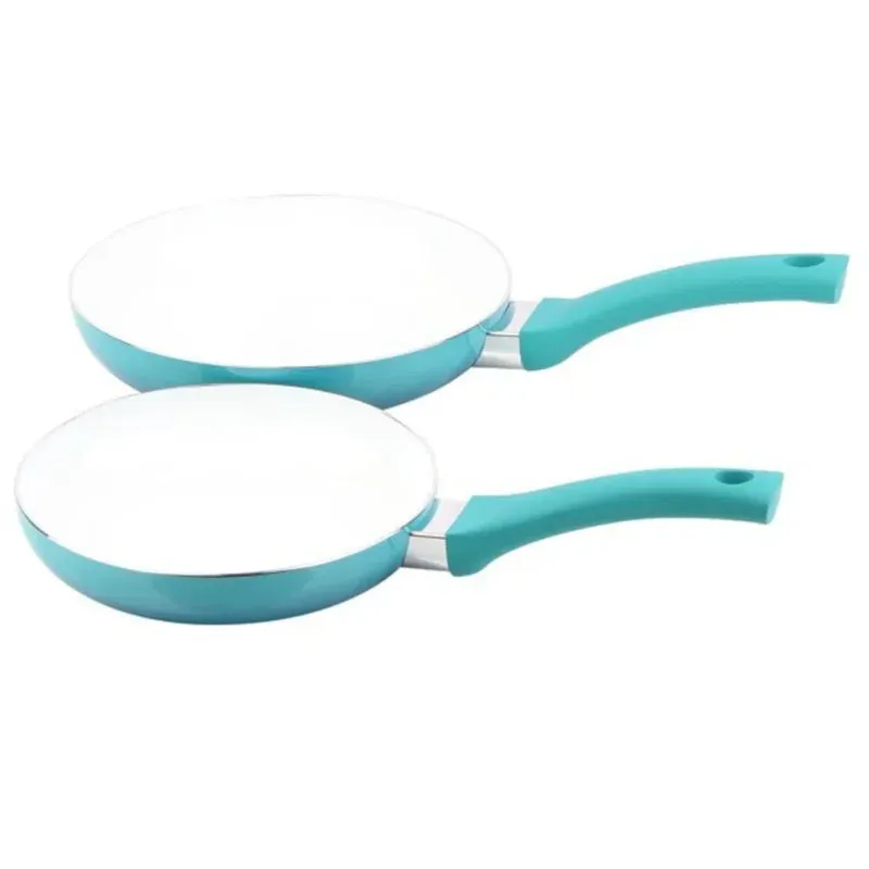 Mainstays Ceramic Nonstick 12 Piece Cookware Set, Teal Ombre, Hand Wash Onlycookware pots and pans set