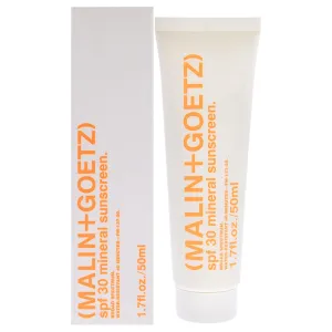 Malin   Goetz SPF 30 Mineral Sunscreen, 1.7 fl. oz. – Hydrating Mineral Sunscreen for Anti-Aging, Moisturizing, Face & Body, Lightweight Lotion with SPF