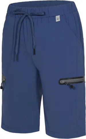 Mapamyumco Women's Hiking Cargo Shorts Ultra Stretch Quick Dry Lightweight for Camping Travel Golf with Zipper Pockets