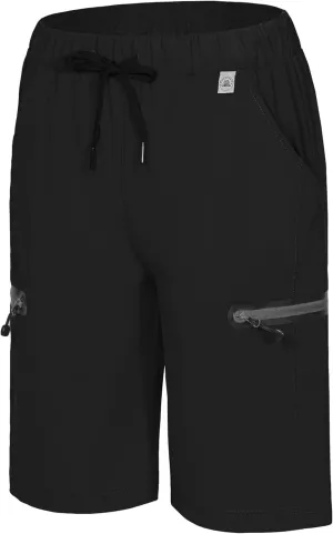 Mapamyumco Women's Hiking Cargo Shorts Ultra Stretch Quick Dry Lightweight for Camping Travel Golf with Zipper Pockets