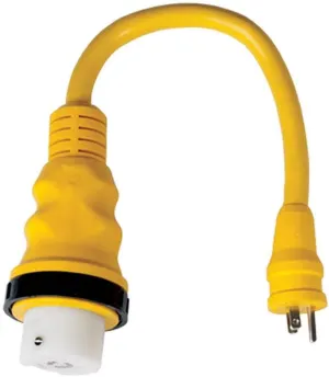 Marinco 150SPP Pigtail Adapter, 15A 125V Male To 50A 125/250V Female