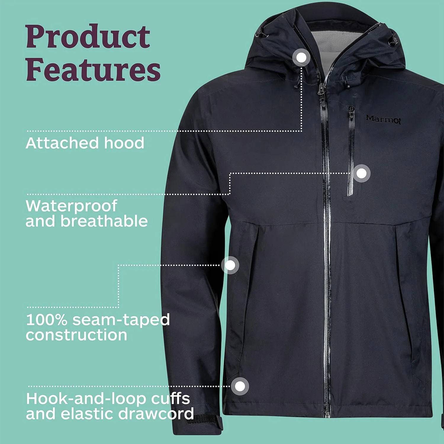 Marmot Magus Men's Lightweight Waterproof Rain Jacket