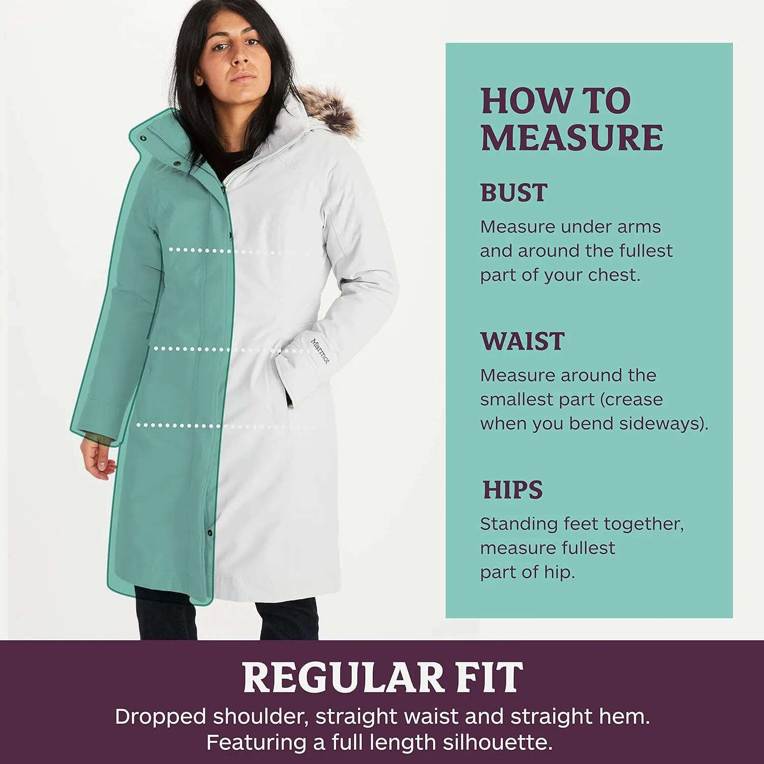 MARMOT Women's Chelsea Waterproof Down Rain Coat, Fill Power 700