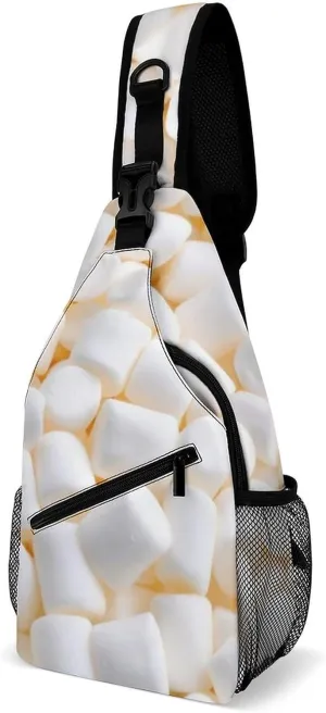 Marshmallow Durable And Adjustable Chest Bag There Are Pockets on The Outside for Unisex
