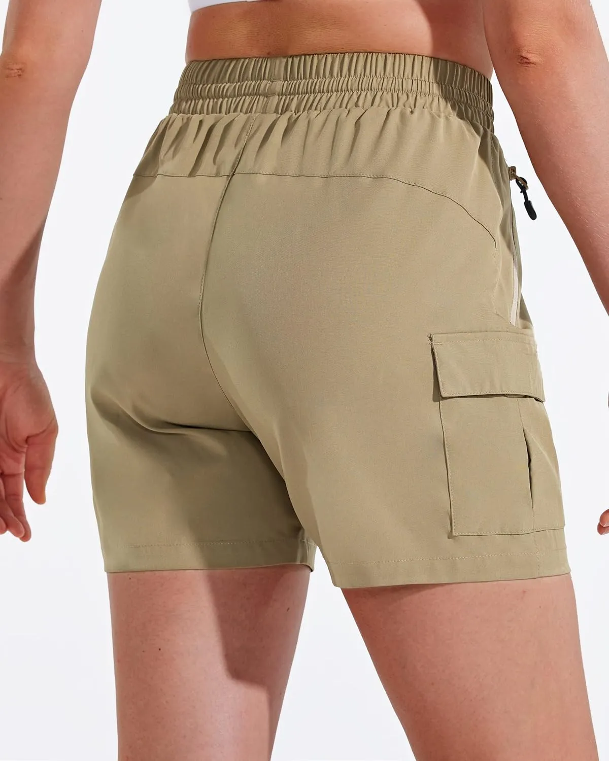 MASKERT Women's Hiking Cargo Shorts 5" 7" 9" Quick Dry Athletic Golf Shorts Lightweight Running Summer Casual Shorts