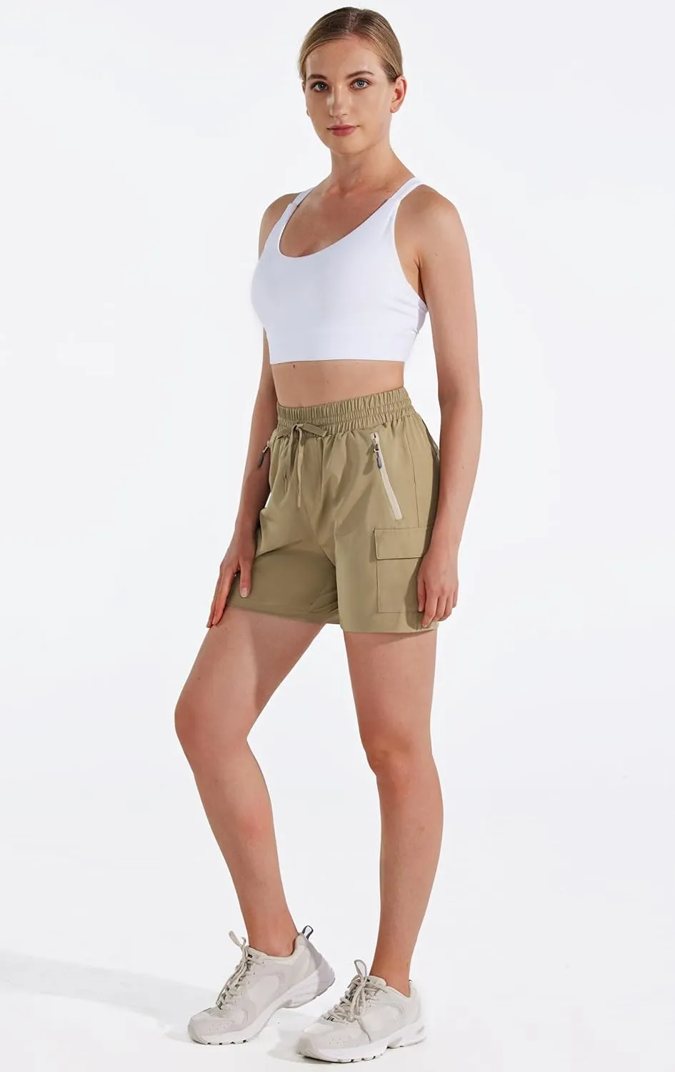 MASKERT Women's Hiking Cargo Shorts 5" 7" 9" Quick Dry Athletic Golf Shorts Lightweight Running Summer Casual Shorts