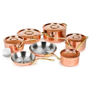 Mauviel M200B 12 Piece Copper Cookware Set