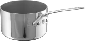 Mauviel M'Minis Stainless Steel Mini Sauce Pan With Cast Stainless Steel Handle, 0.1-Qt, Made in France