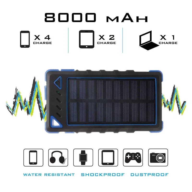 Maze Power Solar 8,000mAh Value-based Fast delivery 2-Port Bank Exclusive High-Speed