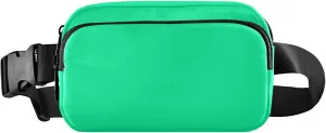 Med Spring Green Fanny Belt Bag Waist Packs Crossbody Bags Bum Bag for Running Hiking Travel Workout Adjustable Strap for Women Men
