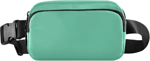 Medium Aquamarine Fanny Belt Bag Waist Packs Crossbody Bags Bum Bag for Running Hiking Travel Workout Adjustable Strap for Women Men
