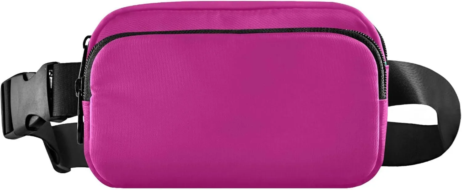 Medium Violet Red Fanny Belt Bag Waist Packs Crossbody Bags Bum Bag for Running Hiking Travel Workout Adjustable Strap for Women Men