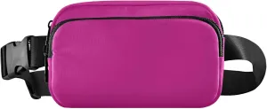 Medium Violet Red Fanny Belt Bag Waist Packs Crossbody Bags Bum Bag for Running Hiking Travel Workout Adjustable Strap for Women Men