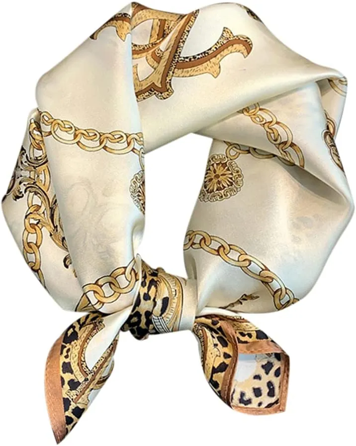 MEISEE Mulberry Silk Scarfs Women Small Square Scarf 21" x 21" Breathable Lightweight Neckerchief Headscarf