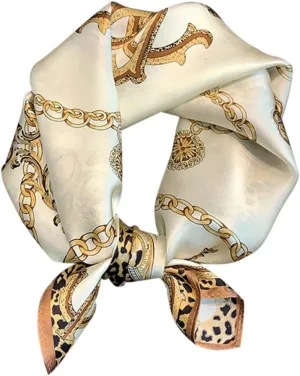MEISEE Mulberry Silk Scarfs Women Small Square Scarf 21" x 21" Breathable Lightweight Neckerchief Headscarf
