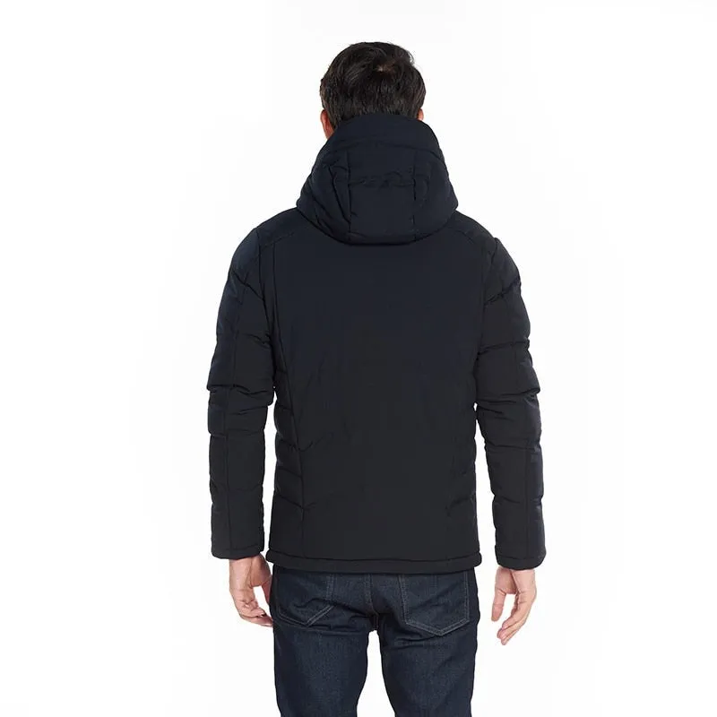 Men Winter Outdoor USB Infrared Heating Hooded Jacket