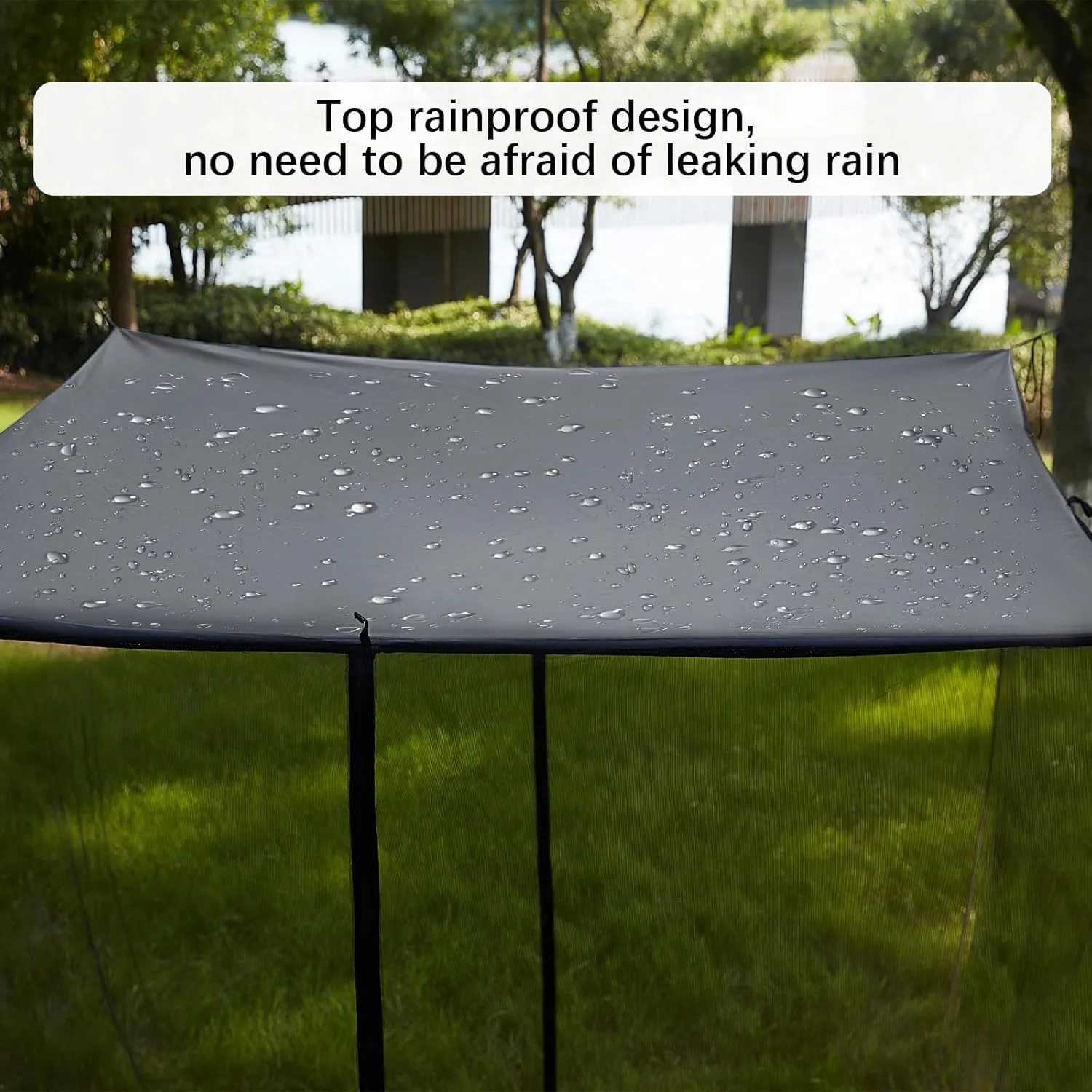 Mengersi Mosquito Net, Extra Large Mosquito Netting Tent for Camping, Bed Canopy Bug Netting for Twin Bed, Patio, Camping, Outdoor & Travel (Black, Small)